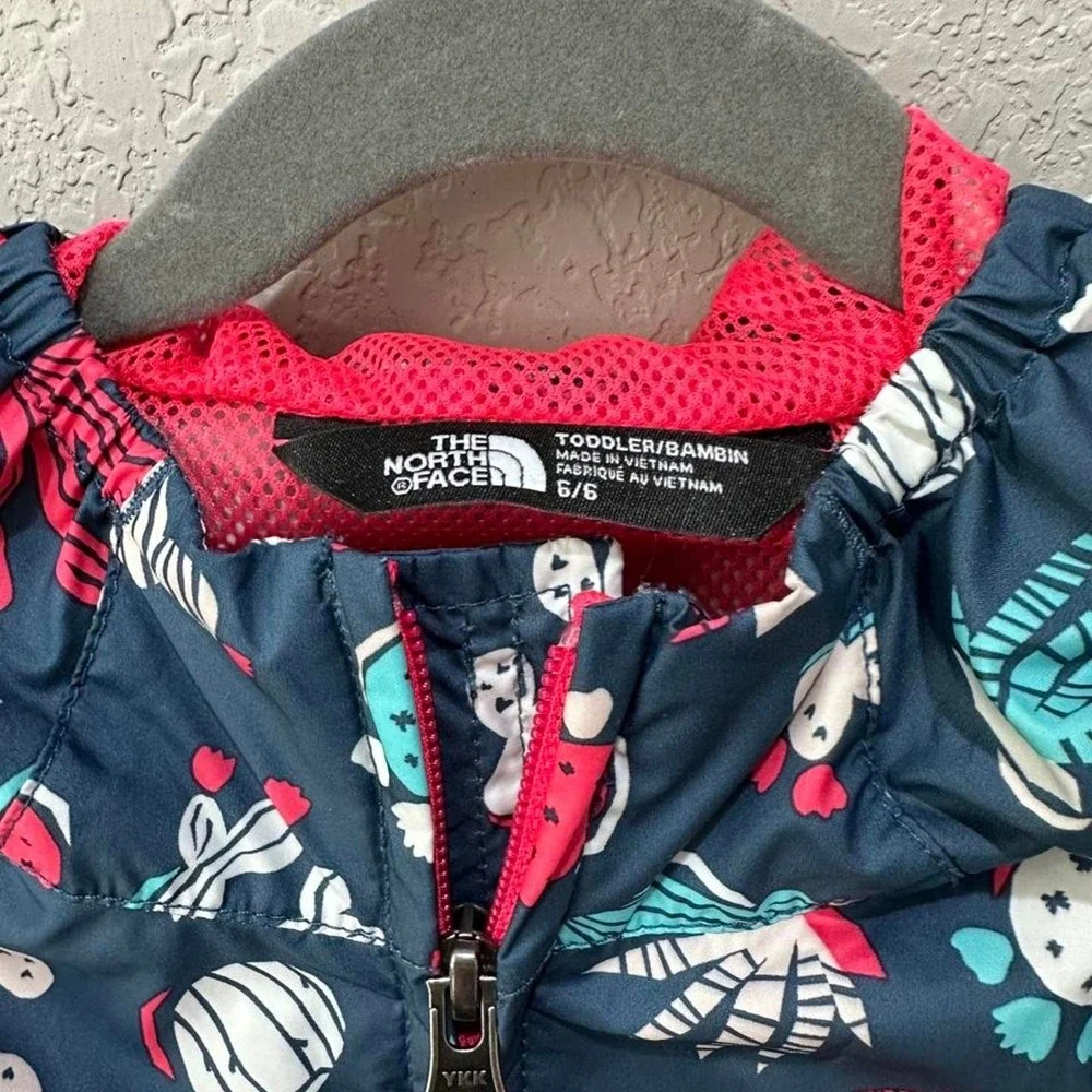 The North Face Toddler Girl Size 6 Full Zip Windbreaker Jacket Cactus Print